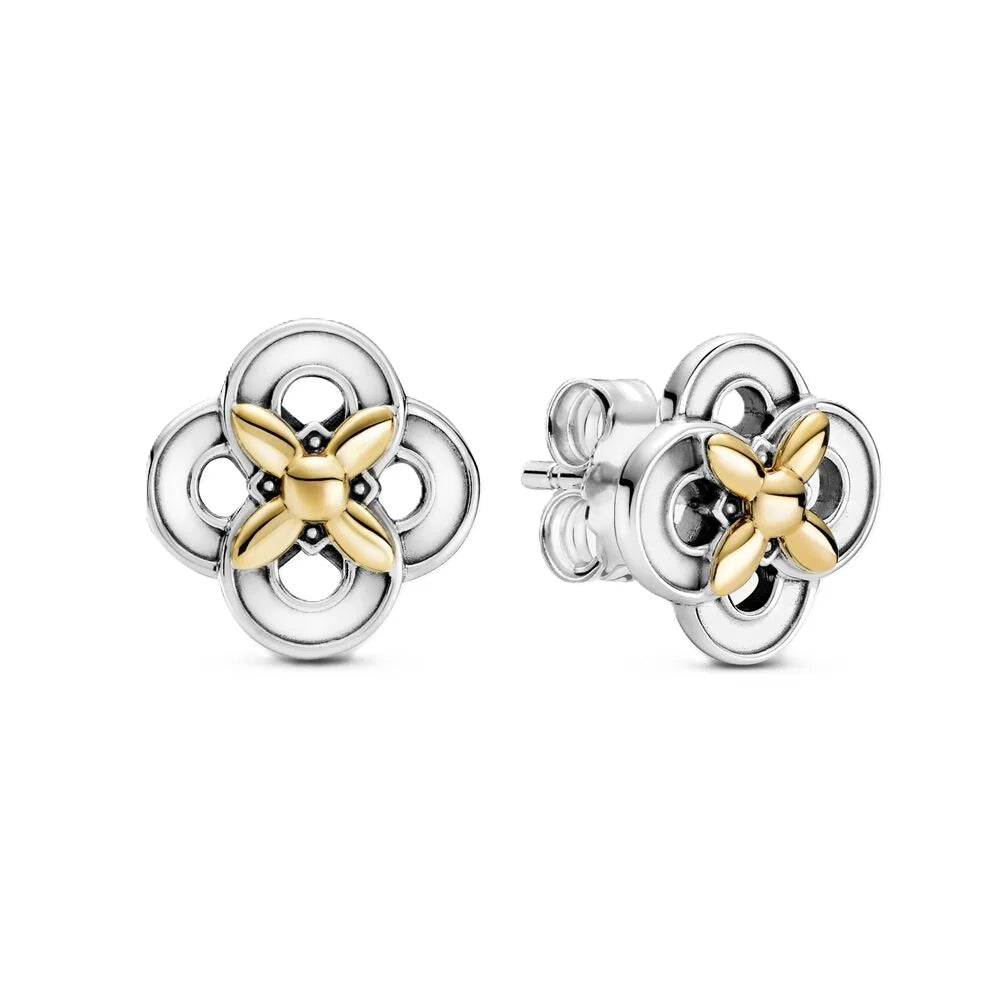 299349C00 - PANDORA JEWELS Mod. TWO-TONE FLOWER ***SPECIAL PRICE***