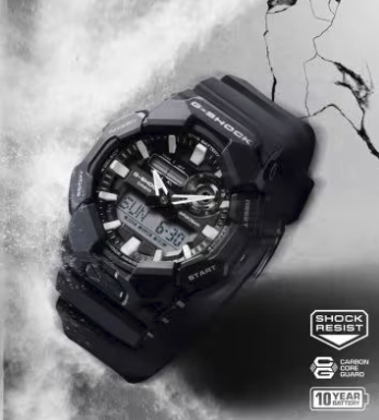 GA-010-1AER - CASIO G-SHOCK Mod. NEW RUGGED BASIC Digital 10-Year Battery