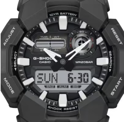 GA-010-1AER - CASIO G-SHOCK Mod. NEW RUGGED BASIC Digital 10-Year Battery