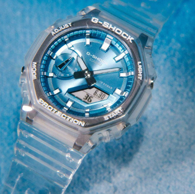 GA-2100BM-7A2ER - CASIO G-SCHOCK Mod. BRIGHT METALLIC - LIGHT BLUE