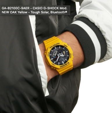 GA-B2100C-9AER - CASIO G-SHOCK Mod. NEW OAK Yellow - Tough Solar, Bluetooth®