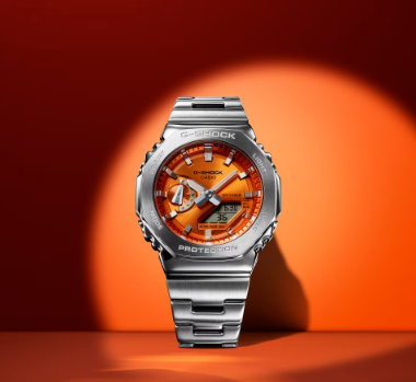 GM-2110D-4AER - CASIO G-SHOCK Mod. OAK G-STEEL VIVID ORANGE