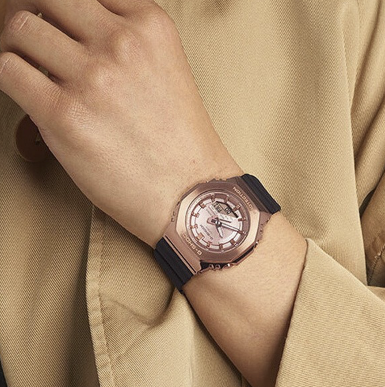 GM-S2100PG-1A4ER - CASIO G-SHOCK Mod. OAK METAL COVERED COMPACT - PINK GOLD SERIE