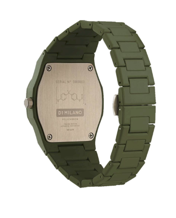 D1-PCBJ22 - D1 MILANO POLYCARBON Mod. MILITARY GREEN - COLOR BLOCK EDITION