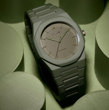D1-PCBJ22 - D1 MILANO POLYCARBON Mod. MILITARY GREEN - COLOR BLOCK EDITION