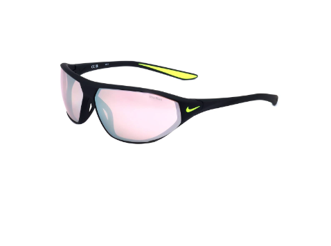 E_ DQ0992-012 65-12-140 - NIKE SUNGLASSES Mod. AERO SWIFT MATTE BLACK ROAD CHROME