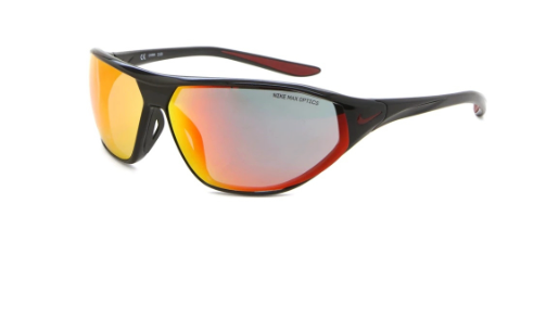 M_DQ0993-011 65-12-140 - NIKE SUNGLASSES Mod. AERO SWIFT BLACK RED MIRROR - Nike Max Optics lenses