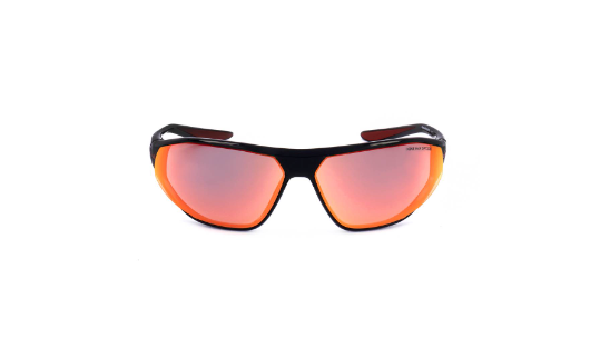 M_DQ0993-011 65-12-140 - NIKE SUNGLASSES Mod. AERO SWIFT BLACK RED MIRROR - Nike Max Optics lenses